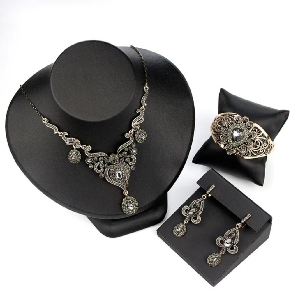 Turkish Vintage LookingJewelrySet for Women,NEW,2PcsAntique,Wedding,HandmadeGift - Picture 13 of 15